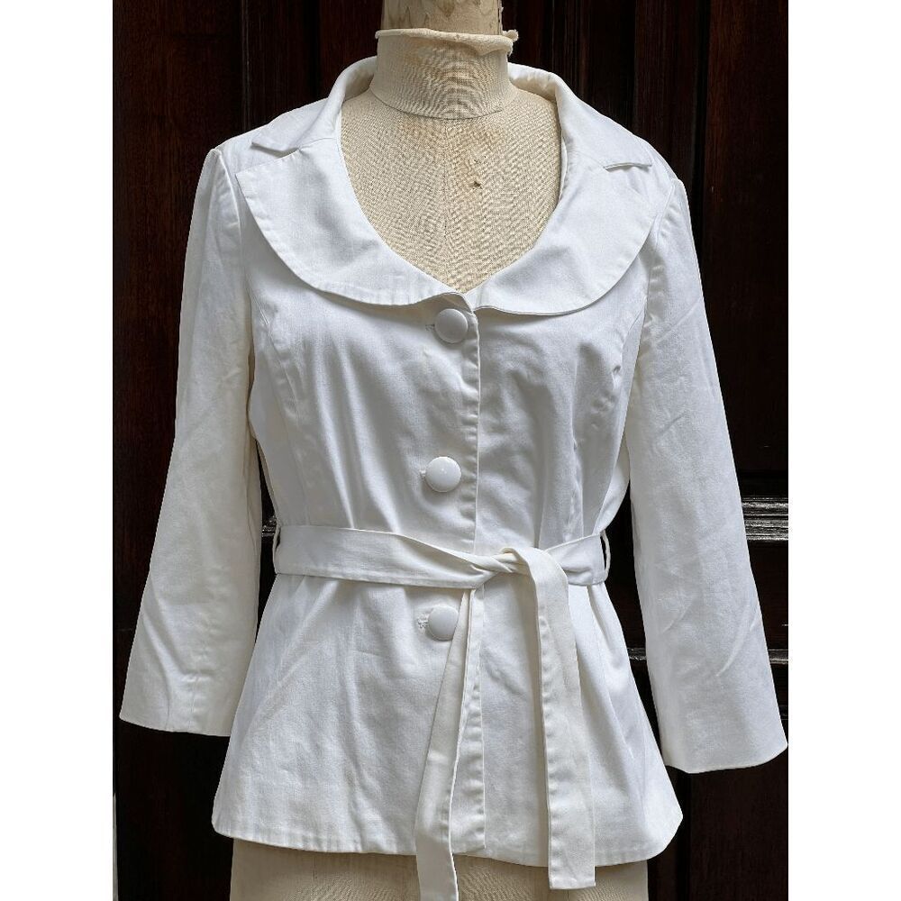 Sandro Sportswear Cotton Peplum Blazer Jacket - M